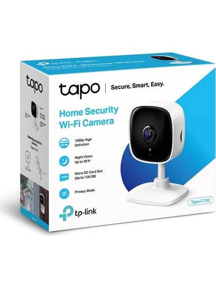 TP-LINK Tapo C100, 1080P Full HD İç Mekan Wi-Fi Güvenlik Kamerası, Hareket Tespit ve Takibi, 9m Gece Görüşü, Çift Yönlü Sesli İletişim, Sesli Alarm, Bulut/Yerel Depolama - 5