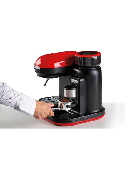Ariete Moderna 1080W Kırmızı Espresso Kahve Makinesi - Resim 3