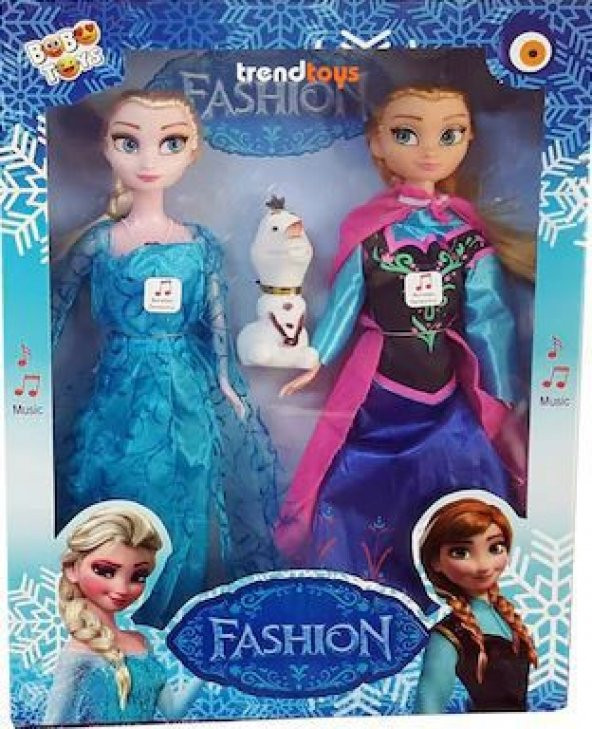 Karlar Ülkesi Frozen Elsa ve Anna Olaflı 3lü Set Şarkı Söyleyen