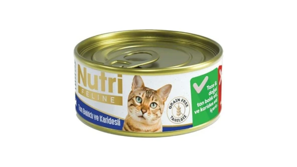 Nutri Feline Ton Balıklı & Karidesli Tahılsız Yaş Kedi Maması 85 g