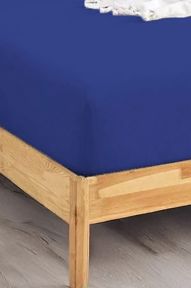 Upstyle Penye Lastikli Çarşaf Pamuklu Jersey Battal Kişilik 180x200cm Lacivert - 2