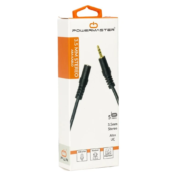 3.5 MM STEREO ERKEK/DİŞİ 5 METRE UZATMA KABLO
