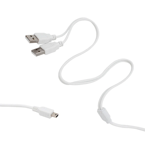 USB 2 X ERKEK - MİNİ USB 5 PİN 1.5 METRE KABLO POWERMASTER * PRIGE