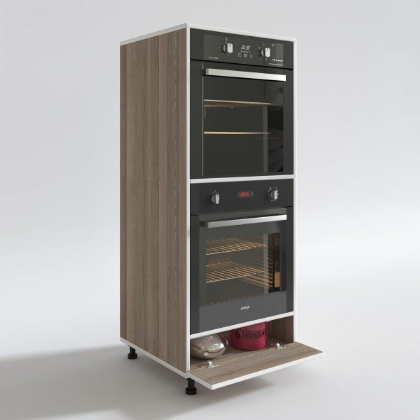 Kenzlife fırın dolabı halime crd 145*60*56 mutfak kapaklı ayaklı banyo kiler ofis - Resim 2