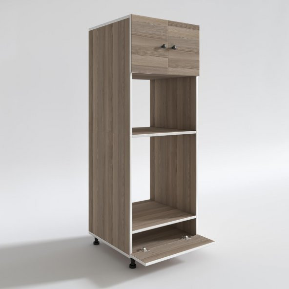 Kenzlife fırın dolabı halide crd 162*60*56 mutfak kapaklı ayaklı banyo kiler ofis - Resim 3