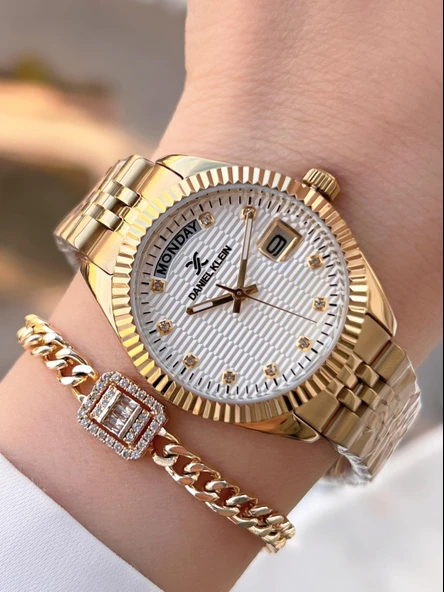 Daniel Klein Rlx Kasa Takvimli Kadran Çelik Kordon 2 Yıl Garantili Kadın Kol Saati BDK.1.13926.2 ürün görseli