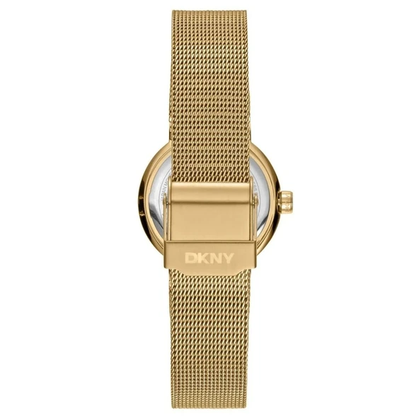 DKNY DK1L024M0025 ALTIN KAPLAMA HASIR KORDON TAŞLI KADIN KOL SAATİ - 3