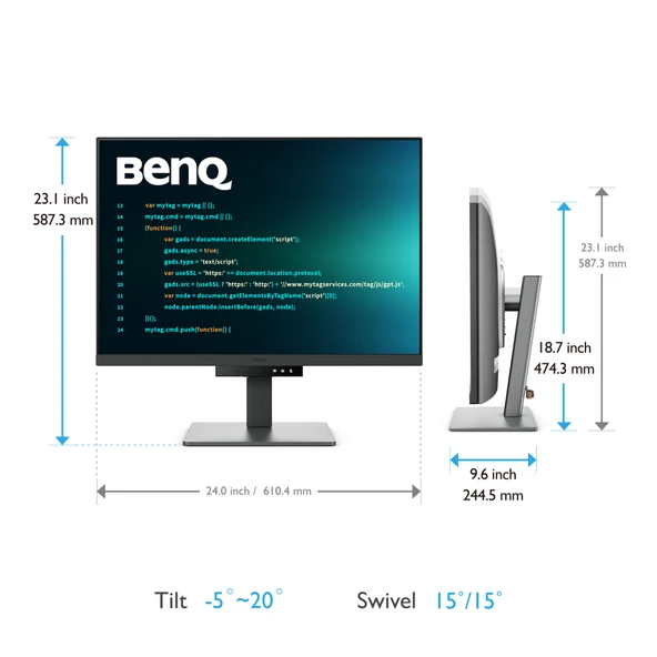 BENQ 28.2 4K PLUS 3840x2560 3:2 HDR Display Pilot 2 Arka Aydinlatmali - 5