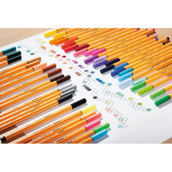Stabilo Koyu Gri Keçe Uçlu İnce Kalem 88 Point 0.4 MM 88/96 - 4
