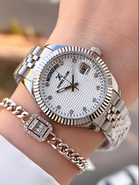 Daniel Klein Rlx Kasa Takvimli Kadran Çelik Kordon 2 Yıl Garantili Kadın Kol Saati BDK.1.13926.1 ürün görseli