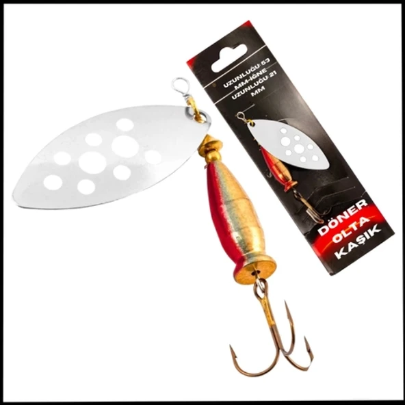 Uyguna-Yakala Gümüş/Beyaz -Turna Levrek Alabalık Döner Olta Kaşık -082-B16 ürün görseli