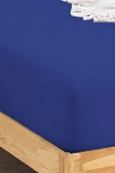 Upstyle Penye Lastikli Çarşaf Pamuklu Jersey Süper Battal Kişilik 200x200cm Lacivert - 2
