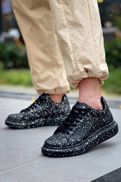 KB-X500 Kuback Siyah Silwer Bağcıklı Günlük Erkek Ayakkabı - 2