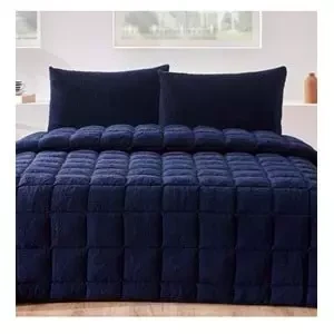 Özdilek Lacivert Nova Yorgan (Yastıksız) Sherpa Battaniye Dokulu Çift Kişilik (195x215)