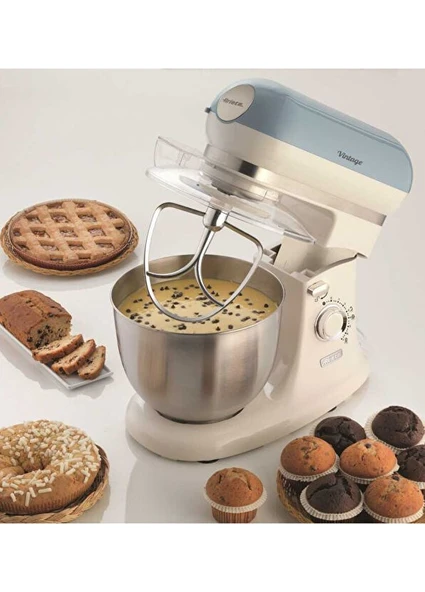 Ariete Vintage 1200 W Mavi Mutfak Şefi 5.5 lt - Resim 3