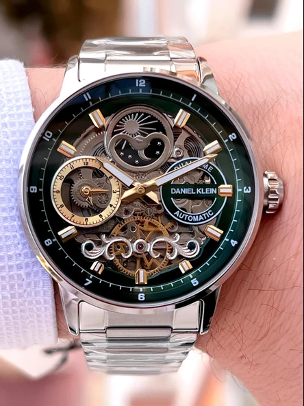 Daniel Klein Otomatik&Kurmalı Ay Ve Güneş Kadran Dual Time Özelikli Erkek Kol Saati EDK.14043.4 - 4