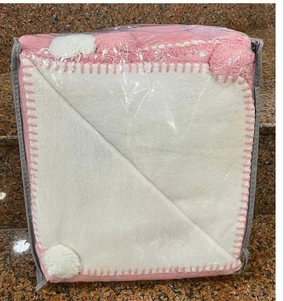 Özdilek pomponlu Bebek Battaniyesi (100*120) pembe - 2