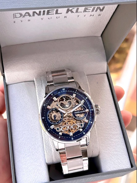 Daniel Klein Otomatik&Kurmalı Ay Ve Güneş Kadran Dual Time Özelikli Erkek Kol Saati EDK.14043.3 - 7