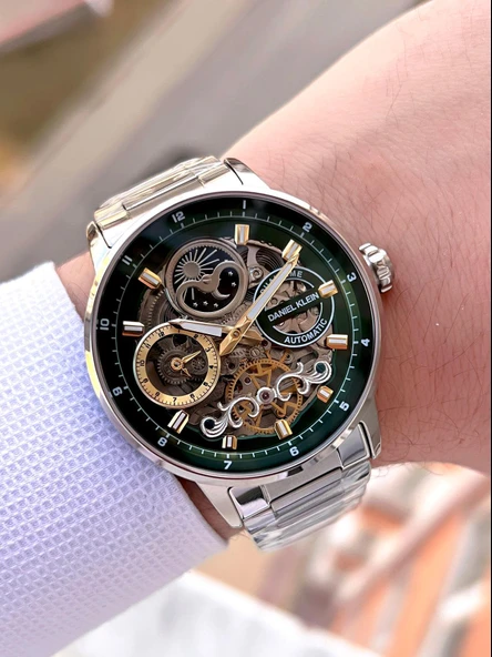 Daniel Klein Otomatik&Kurmalı Ay Ve Güneş Kadran Dual Time Özelikli Erkek Kol Saati EDK.14043.4 - 2