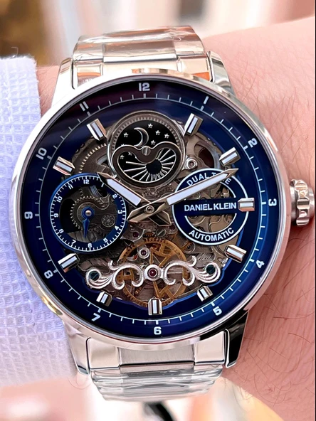 Daniel Klein Otomatik&Kurmalı Ay Ve Güneş Kadran Dual Time Özelikli Erkek Kol Saati EDK.14043.3 - 3