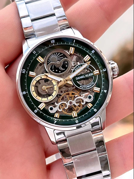 Daniel Klein Otomatik&Kurmalı Ay Ve Güneş Kadran Dual Time Özelikli Erkek Kol Saati EDK.14043.4 - 3
