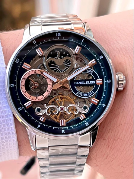 Daniel Klein Otomatik&Kurmalı Ay Ve Güneş Kadran Dual Time Özelikli Erkek Kol Saati EDK.14043.5 - 2