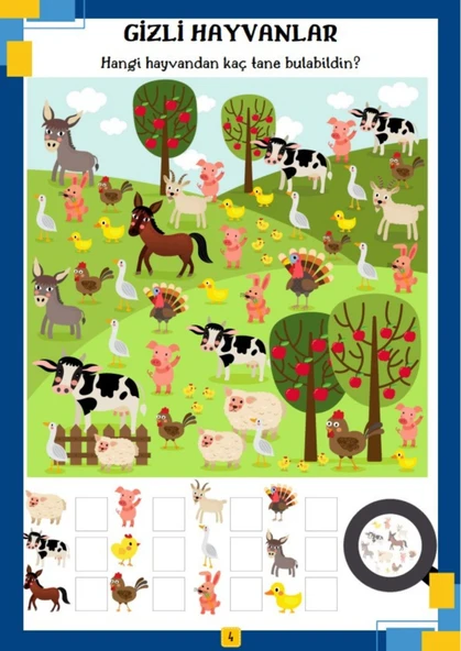 Gizli Hayvanları ve Gizli Nesneleri Bulma YAZ-SİL Kitabı - Resim 3
