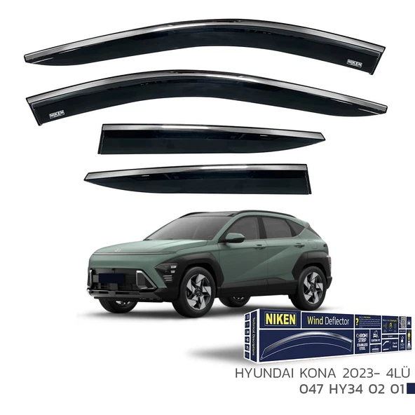 Hyundai Kona Kromlu Cam Rüzgarlığı Niken 2023+ Sonrası Uyumlu