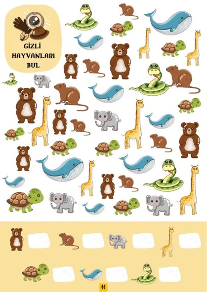 Gizli Hayvanları ve Gizli Nesneleri Bulma YAZ-SİL Kitabı - Resim 4