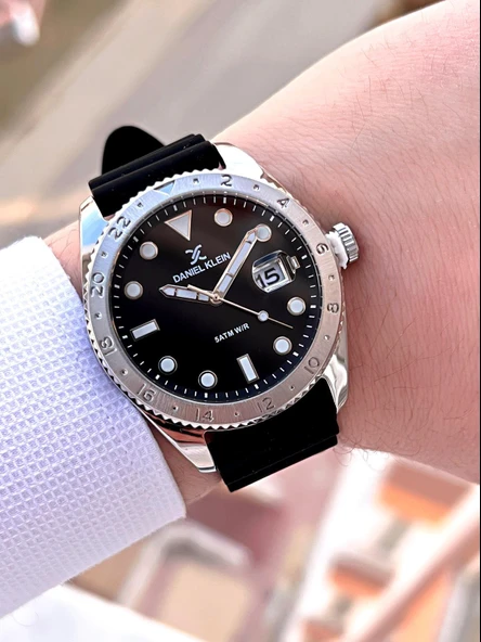 Daniel Klein Çelik Ve Silikon Kordonlu Takvimli Kadran Özelikli 3 Atm Erkek Kol Saati EDK.1.13980.1 - Resim 5