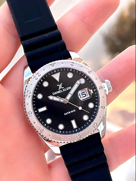 Daniel Klein Çelik Ve Silikon Kordonlu Takvimli Kadran Özelikli 3 Atm Erkek Kol Saati EDK.1.13980.1 - Resim 6