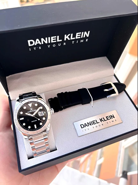 Daniel Klein Çelik Ve Silikon Kordonlu Takvimli Kadran Özelikli 3 Atm Erkek Kol Saati EDK.1.13980.1 - Resim 8