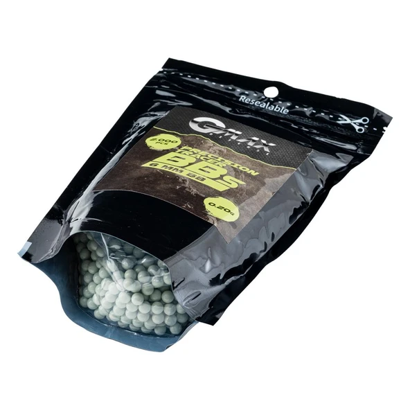 Plastik İzli Bilye 6mm - 0.20 gr - Fosforlu - 2000'li Poşet - 2