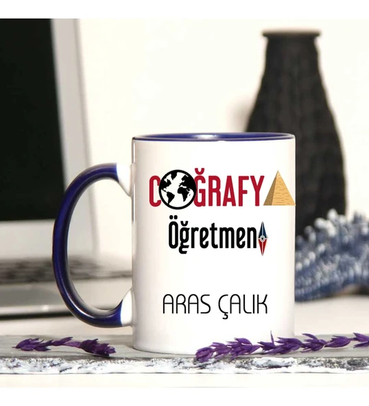 Coğrafya Öğretmenine Özel Öğretmenler Günü Hediyesi Kişiye Özel Kupa Bardak