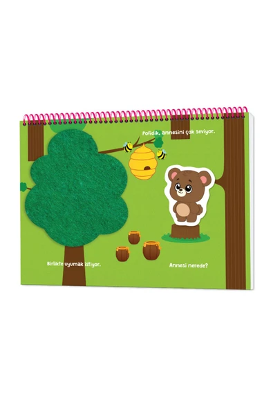 yükselen zeka 6-16 Ay İlk Cırt Cırtlı Keçeli Etkinlik Kitabım - İlk Oyun Kitabım - 4