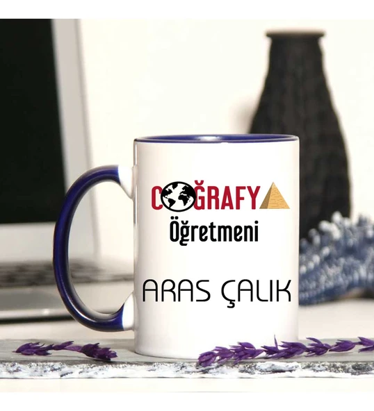 Coğrafya Öğretmenine Özel Öğretmenler Günü Hediyesi Kişiye Özel Kupa Bardak