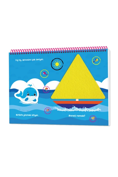 yükselen zeka 6-16 Ay İlk Cırt Cırtlı Keçeli Etkinlik Kitabım - İlk Oyun Kitabım - 2