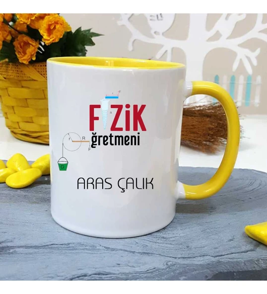 Fizik Öğretmenine Özel Öğretmenler Günü Hediyesi Kişiye Özel Kupa Bardak