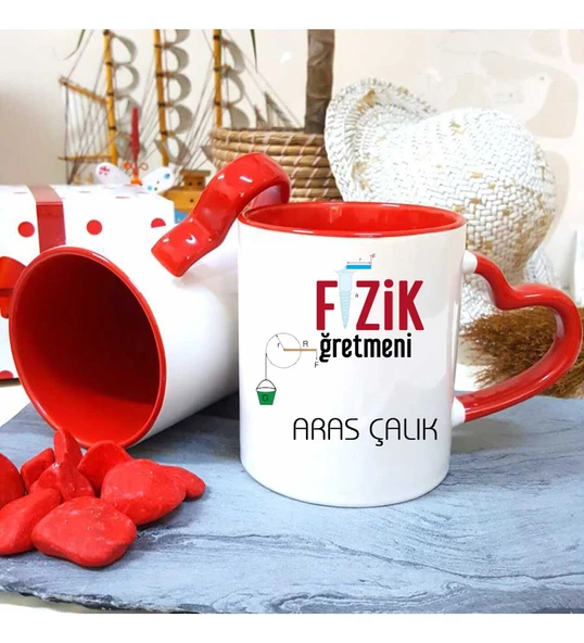 Fizik Öğretmenine Özel Öğretmenler Günü Hediyesi Kişiye Özel Kupa Bardak