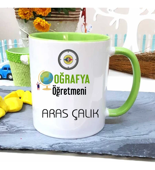 Coğrafya Öğretmenine Özel Öğretmenler Günü Hediyesi Kişiye Özel Kupa Bardak
