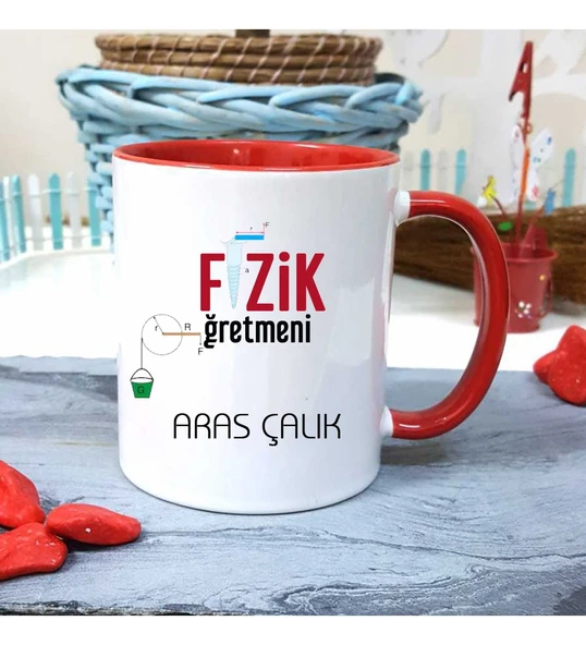 Fizik Öğretmenine Özel Öğretmenler Günü Hediyesi Kişiye Özel Kupa Bardak
