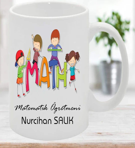 Matematik Öğretmenine Özel Öğretmenler Günü Hediyesi Kişiye Özel Kupa Bardak