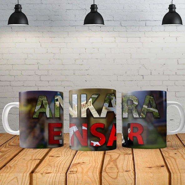 Ankara Kişiye Özel Baskılı Yeni Tasarım Kupa Bardak Özel Kutusunda