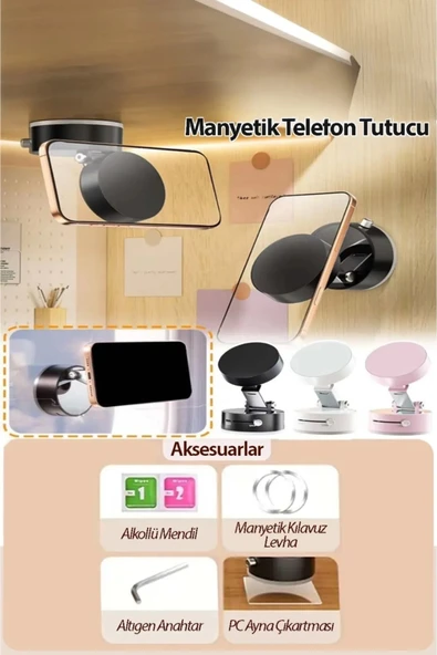 Acl ATD-03 Vakumlu Manyetik Taşınabilir Çok Amaçlı Araç Telefon Tutucu - 6