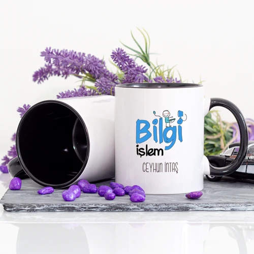 Kişiye Özel Bilgi İşlem Kupa Bardak - Lacivert