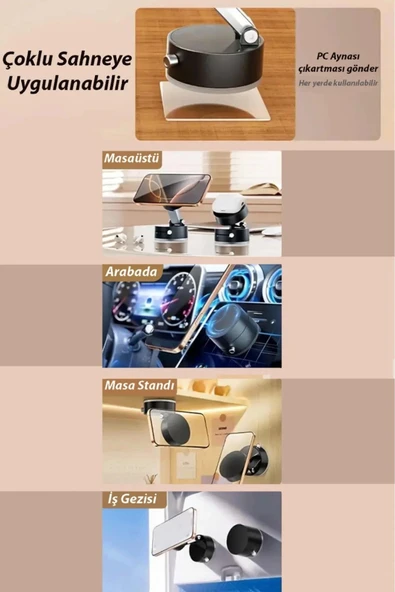 Acl ATD-03 Vakumlu Manyetik Taşınabilir Çok Amaçlı Araç Telefon Tutucu - 5