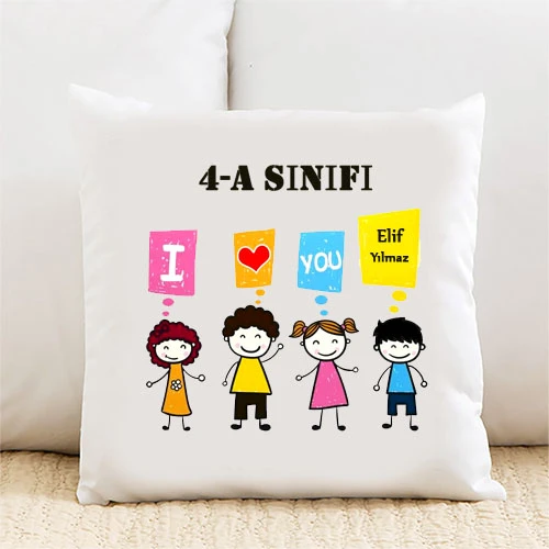 I Love You Kişiye Özel Yastık Kılıfı Pi47