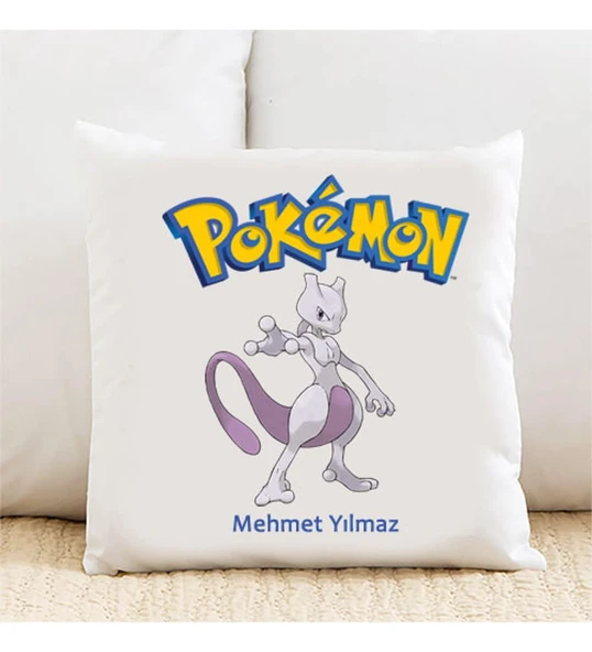 Pokemon Mewtwo Kişiye Özel Yastık Kılıfı 121
