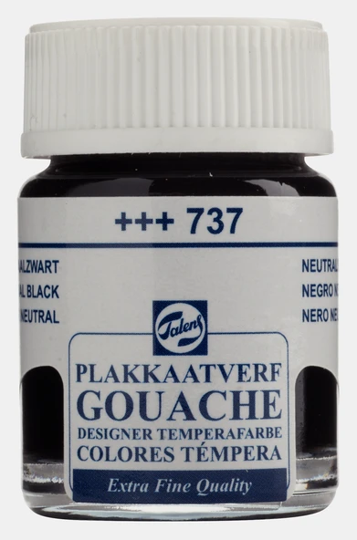 Talens Guaj Boya 16 ml Neutral Black 737 ürün görseli 1