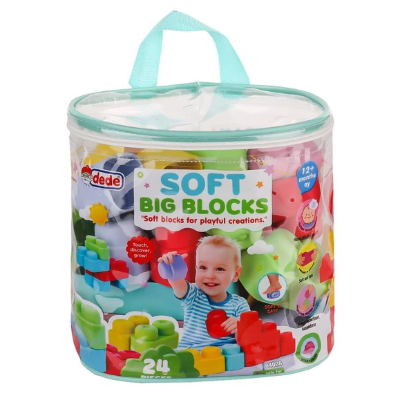 04008 Yumuşak Big Bloklar Çanta 24 Parça